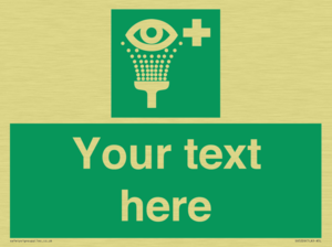 Custom Eye Wash Station Sign